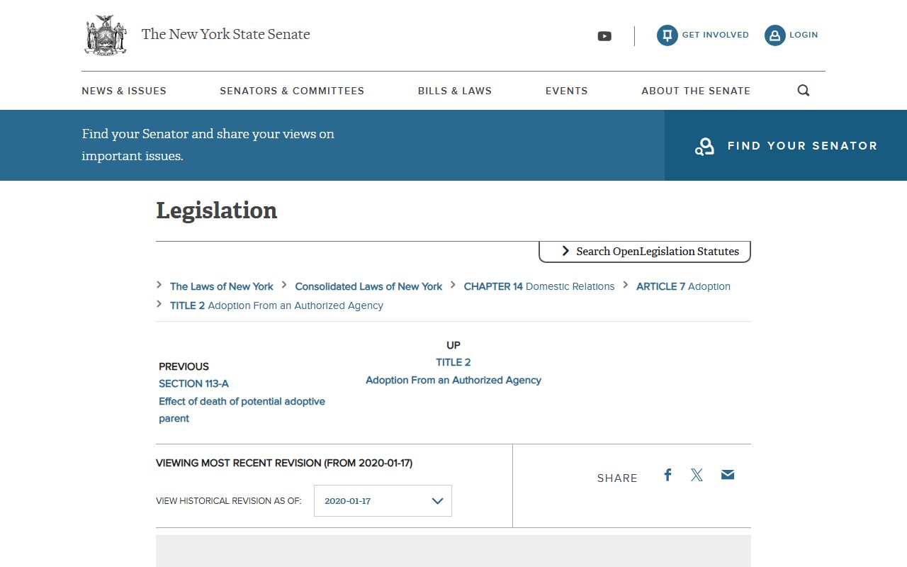 Domestic Relations Law Section 114 on sealed adoption records for New York County Family Court