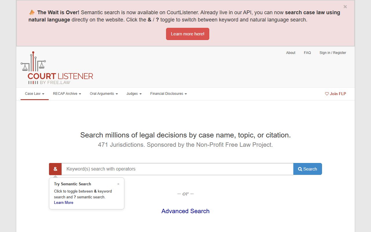 CourtListener federal court opinion and docket research tool for New York County cases