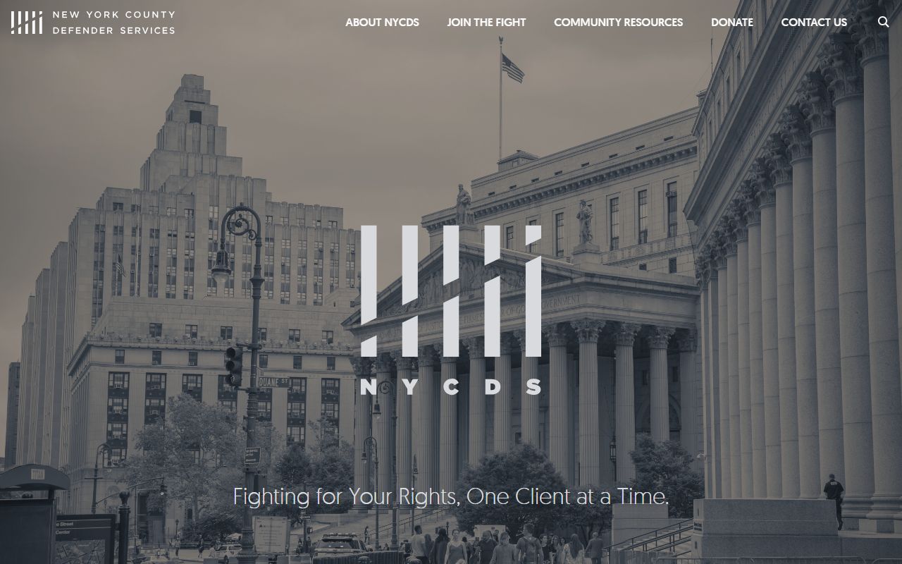 New York County Defender Services site for New York County criminal court help